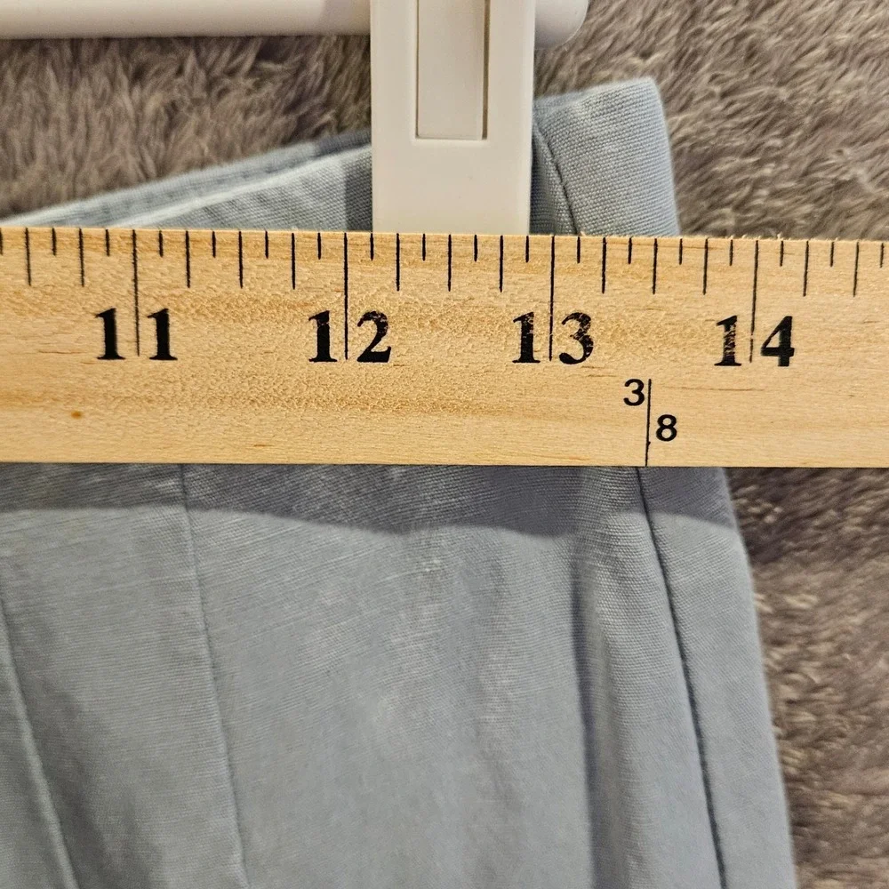 ZARA‎ Sz S Wide Leg High Waisted Linen Blend Pant  #452